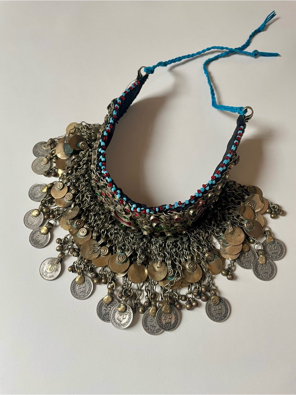 Vintage Afghan Kuchi Tribal Coin Choker